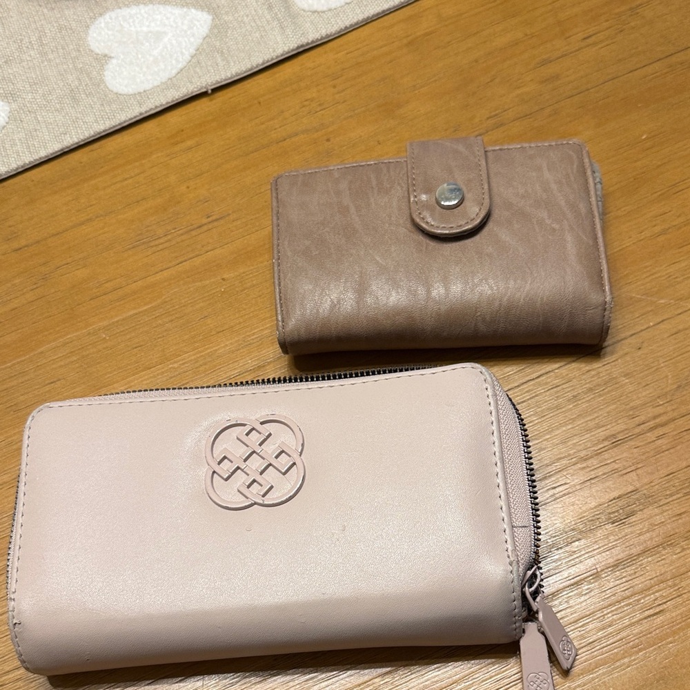Chic Taupe and Blush Wallet Set